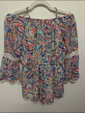Speechless Multicolor Paisley Romper